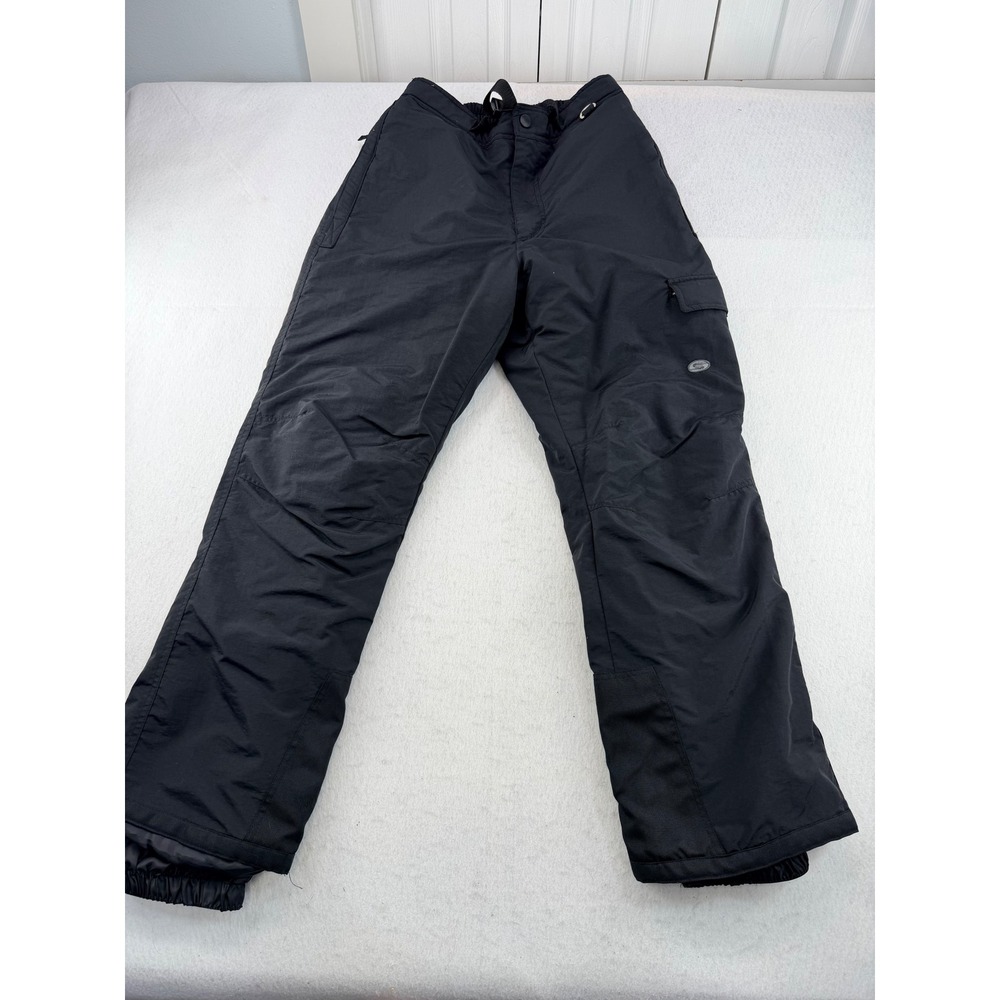 Slalom Men's Medium Black Insulated Snow Ski Pants Cargo Fleece Lined